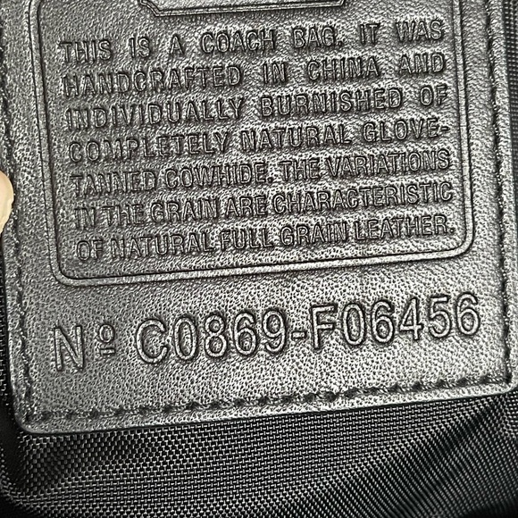 Coach Laptop business all leather bag nylon lining - Picture 3 of 13